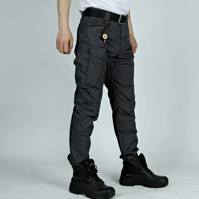 Тактические брюки Весенне-осенние мужские камуфляжные брюки спецназа, рабочие брюки, осенние уличные брюки с несколькими мешками, износостойкие 3