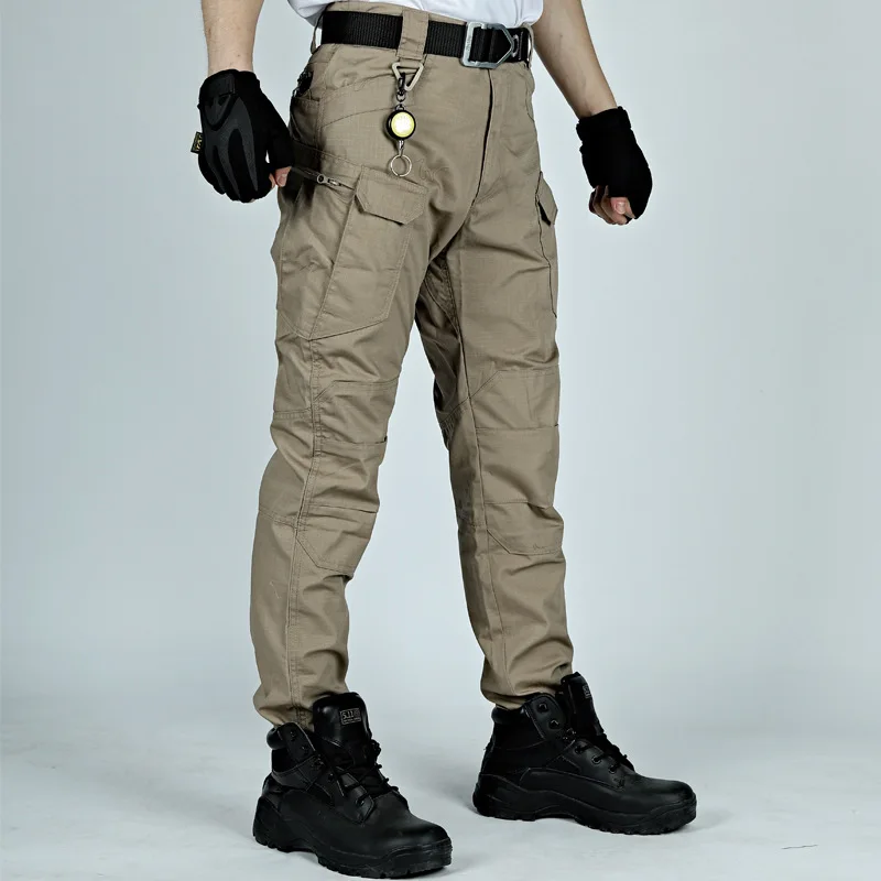 Тактические брюки Весенне-осенние мужские камуфляжные брюки спецназа, рабочие брюки, осенние уличные брюки с несколькими мешками, износостойкие 4