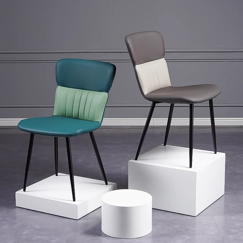 Уникальные кожаные обеденные стулья в скандинавском стиле, Роскошные удобные мягкие офисные обеденные стулья для гостиной, мебель для спальни Silla Comedor 0
