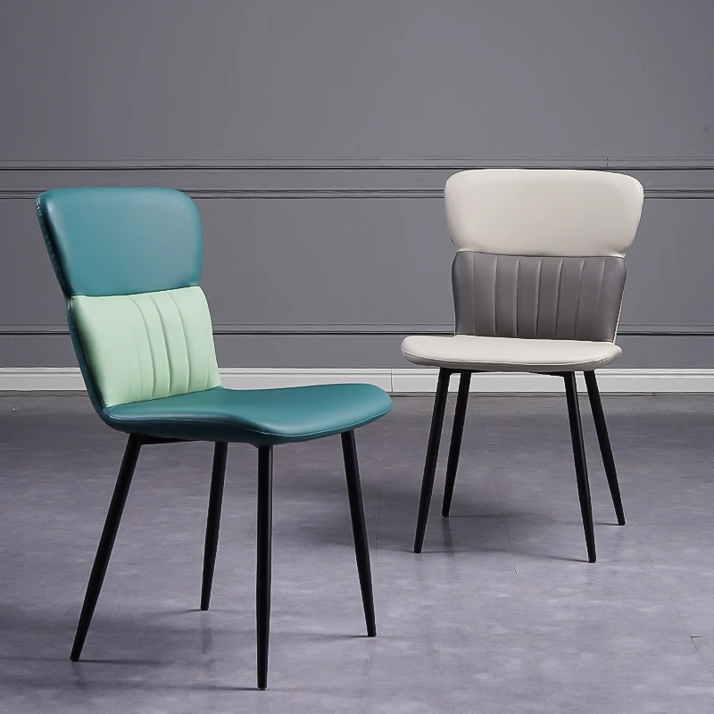 Уникальные кожаные обеденные стулья в скандинавском стиле, Роскошные удобные мягкие офисные обеденные стулья для гостиной, мебель для спальни Silla Comedor 1