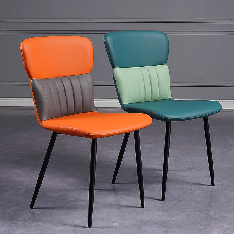 Уникальные кожаные обеденные стулья в скандинавском стиле, Роскошные удобные мягкие офисные обеденные стулья для гостиной, мебель для спальни Silla Comedor 2