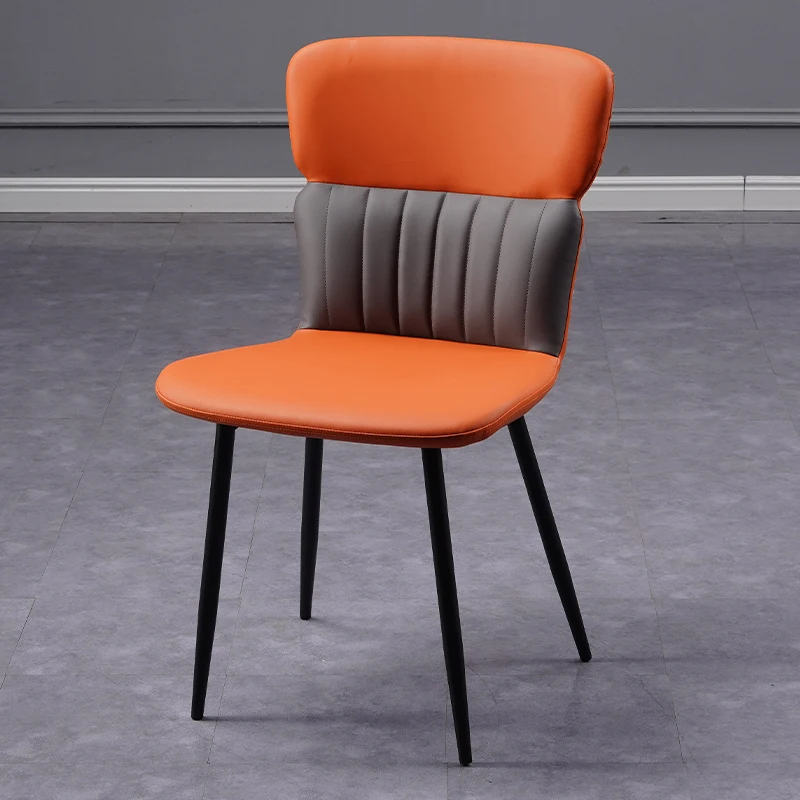Уникальные кожаные обеденные стулья в скандинавском стиле, Роскошные удобные мягкие офисные обеденные стулья для гостиной, мебель для спальни Silla Comedor 4