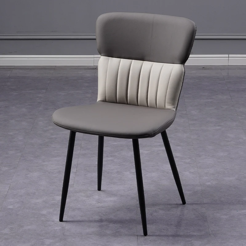 Уникальные кожаные обеденные стулья в скандинавском стиле, Роскошные удобные мягкие офисные обеденные стулья для гостиной, мебель для спальни Silla Comedor 5