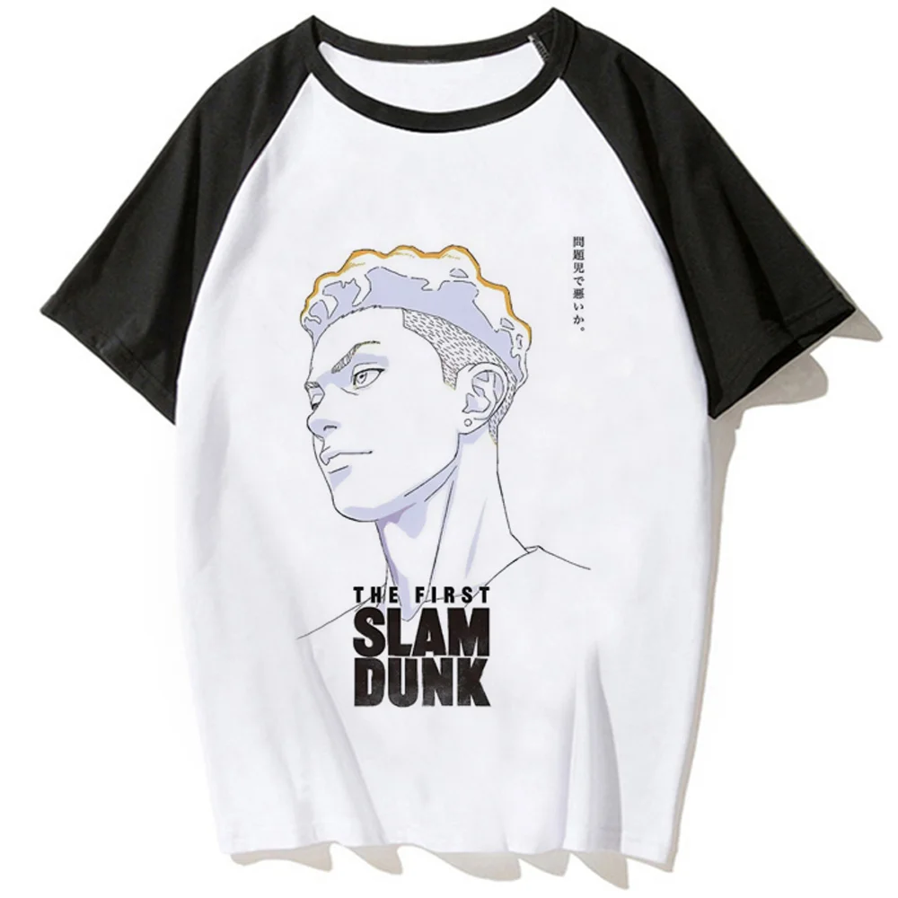 Футболка с надписью Slam Dunk, женская уличная одежда, дизайнерские футболки с графическим рисунком, японская дизайнерская одежда с комиксами 0