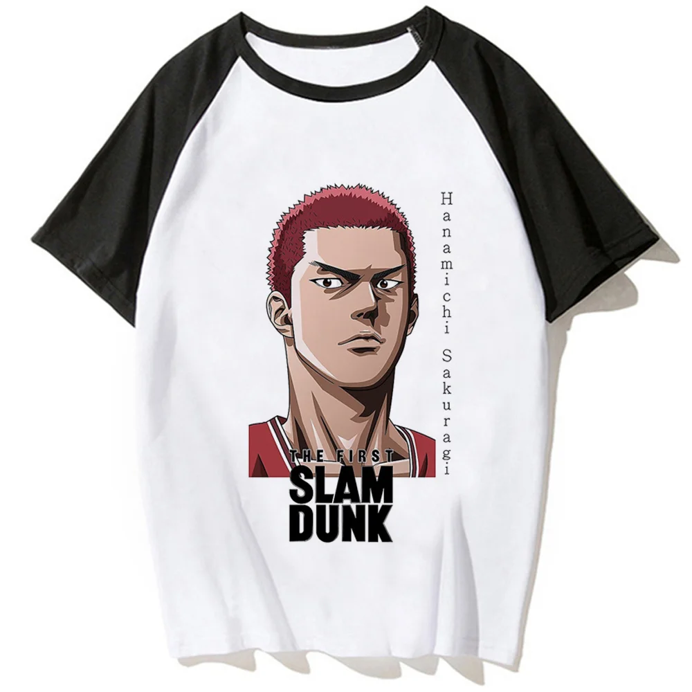 Футболка с надписью Slam Dunk, женская уличная одежда, дизайнерские футболки с графическим рисунком, японская дизайнерская одежда с комиксами 2