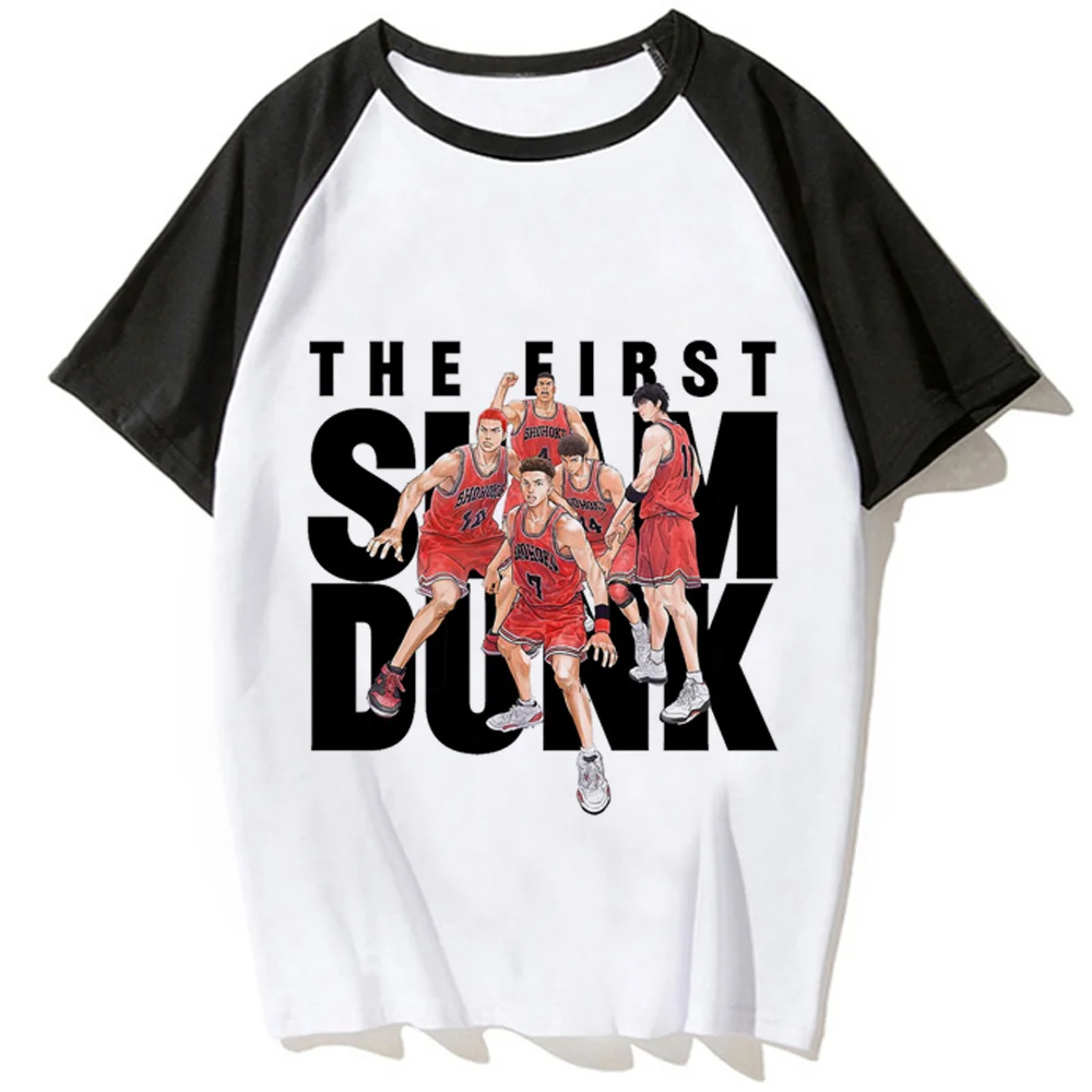 Футболка с надписью Slam Dunk, женская уличная одежда, дизайнерские футболки с графическим рисунком, японская дизайнерская одежда с комиксами 3
